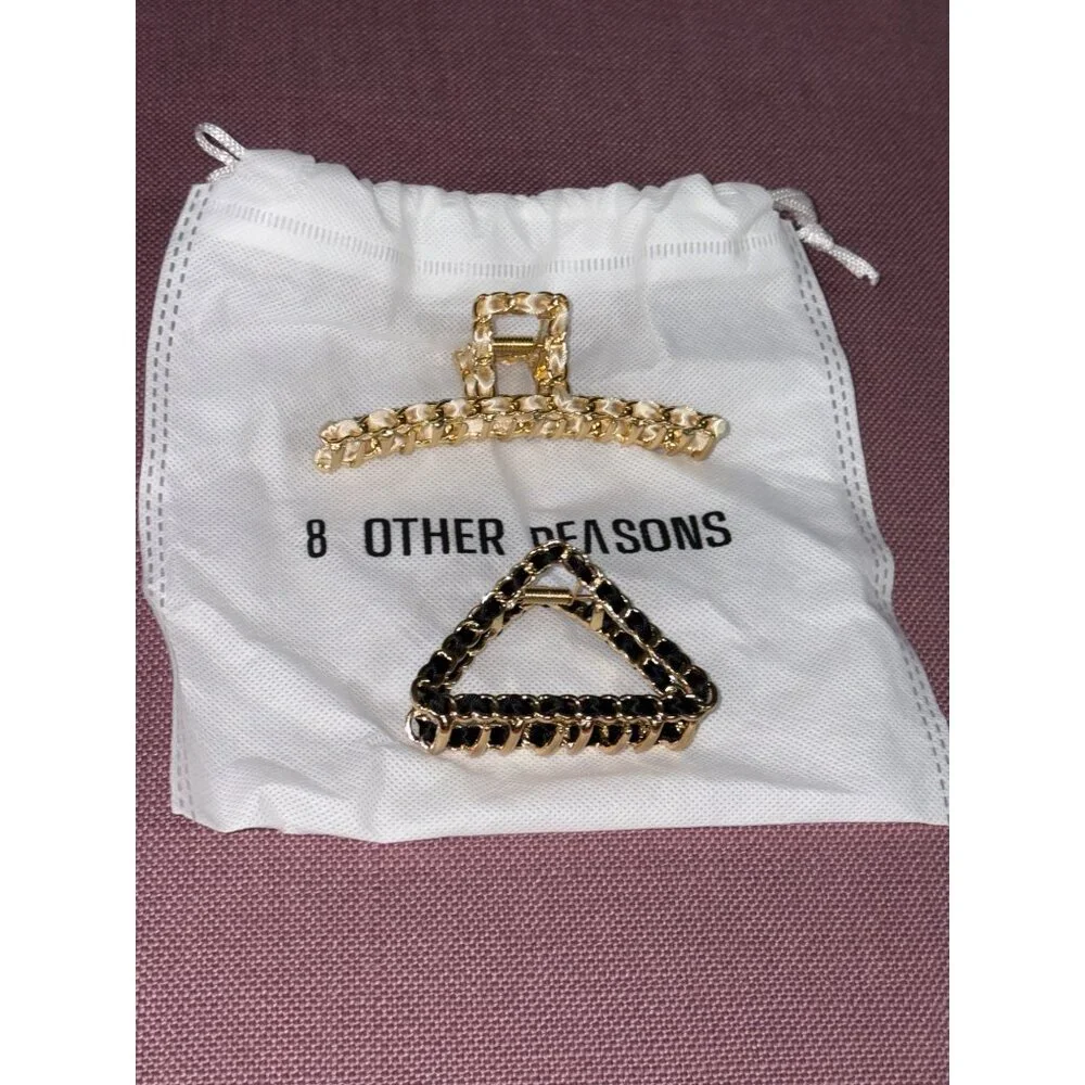 8 Other Reasons Ta Da Clip Set in Gold New Womens Hair Tie